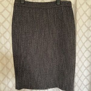 Knee-Length Tweed Skirt